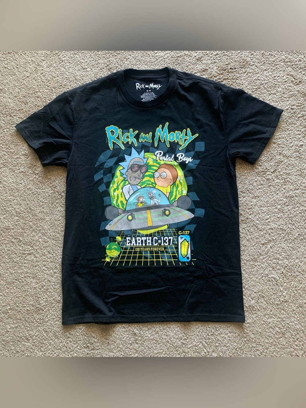 Rick and Morty Portal Boys Graphic Tee - Black